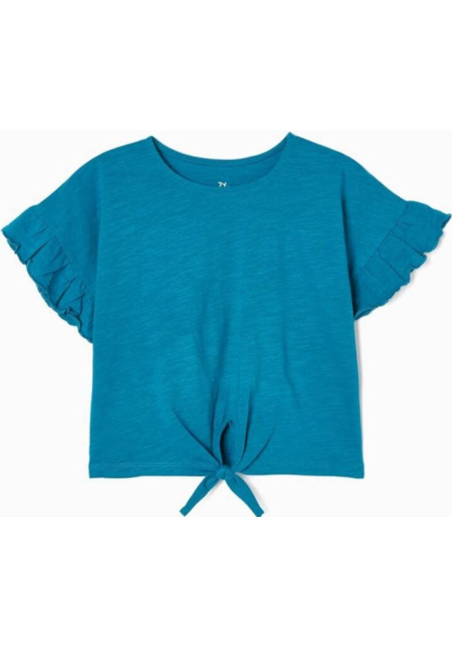 Camiseta con nudo azulón