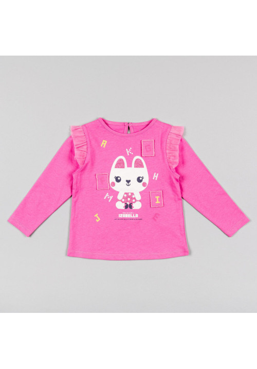 Camiseta rosa conejo